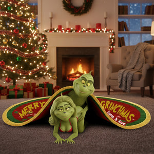 Naughty Green Couples Shaped Doormat - Personalized Gifts For Couples 04OHTN091025-Homacus