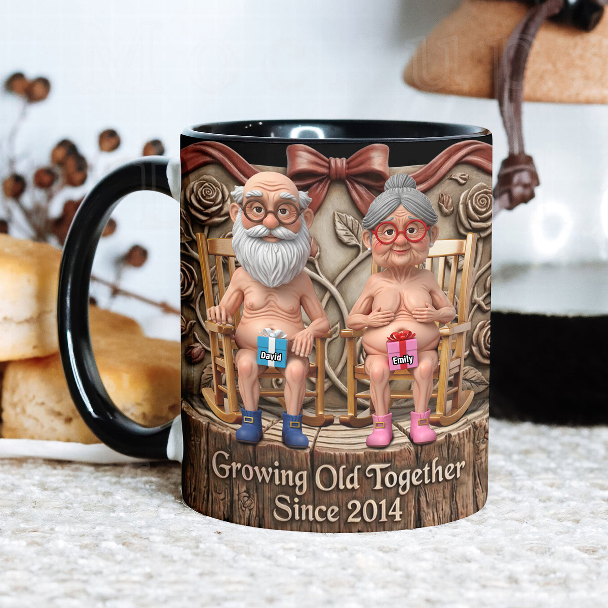Growing Old Together Coffee Mug - Personalized Gifts For Couple 05OHQN080626-Homacus