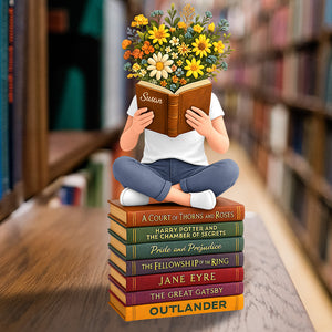 Flower Girl Book Lover Acrylic Plaque Personalized Gifts For Book Lovers 05NADT310525-Homacus