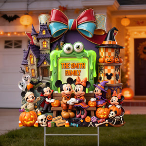 Mystical Spooky Family Yard Sign - Personalized Halloween Gifts For Family 012padh130826