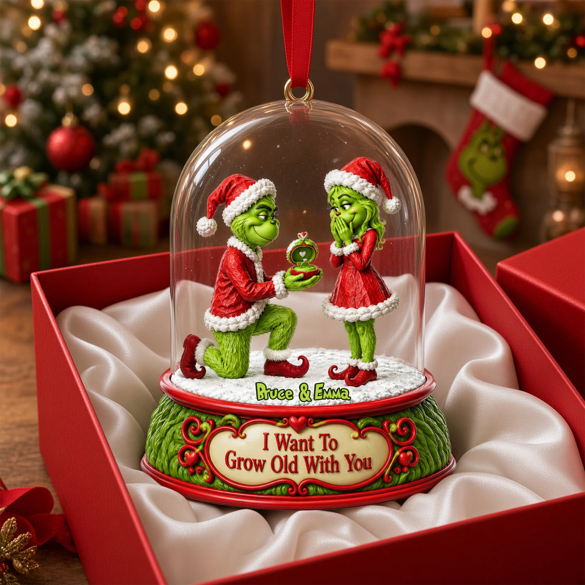 Forever Love Christmas Acrylic Ornament - Personalized Christmas Gift For Couples 05ohlu190826