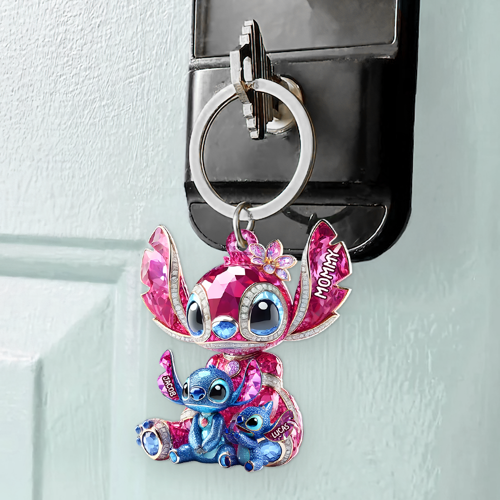 Sparkling Christmas Mom Keychain – Personalized Holiday Gifts For Mom 01tgpu030425-Homacus