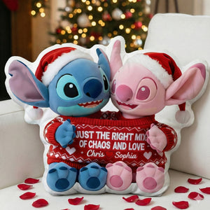 Couple In Cute Sweater Shaped Pillow - Personalized Gifts For Couple 03QHLU121125-Homacus