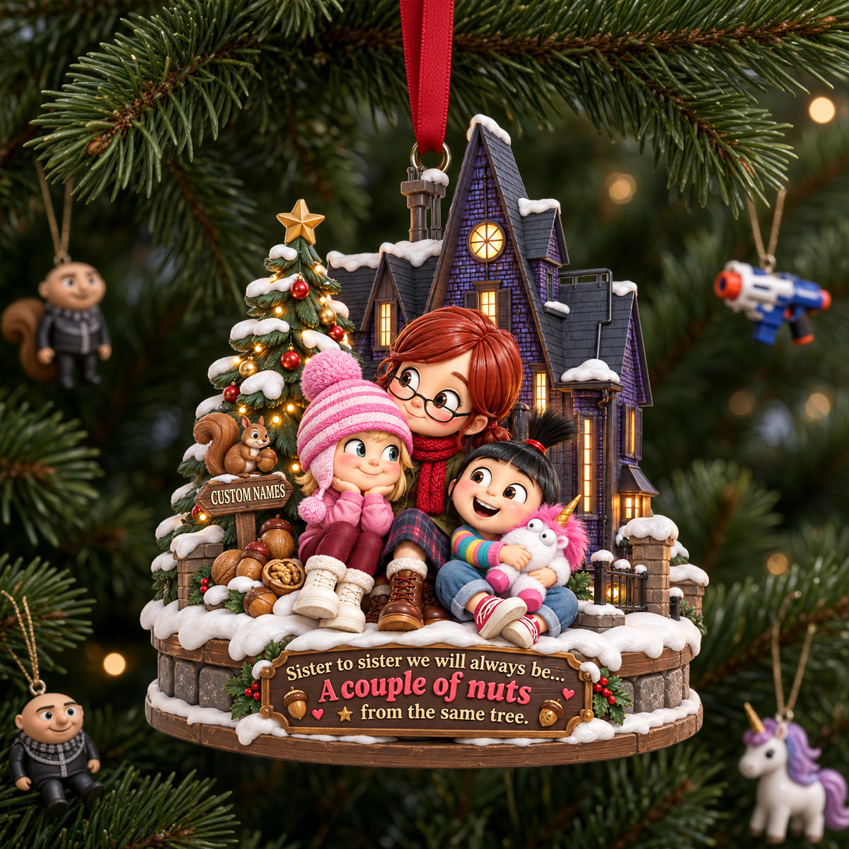 Tied Sisters Acrylic Ornament - Personalized Gifts For Sister 08QHLU221026-Homacus