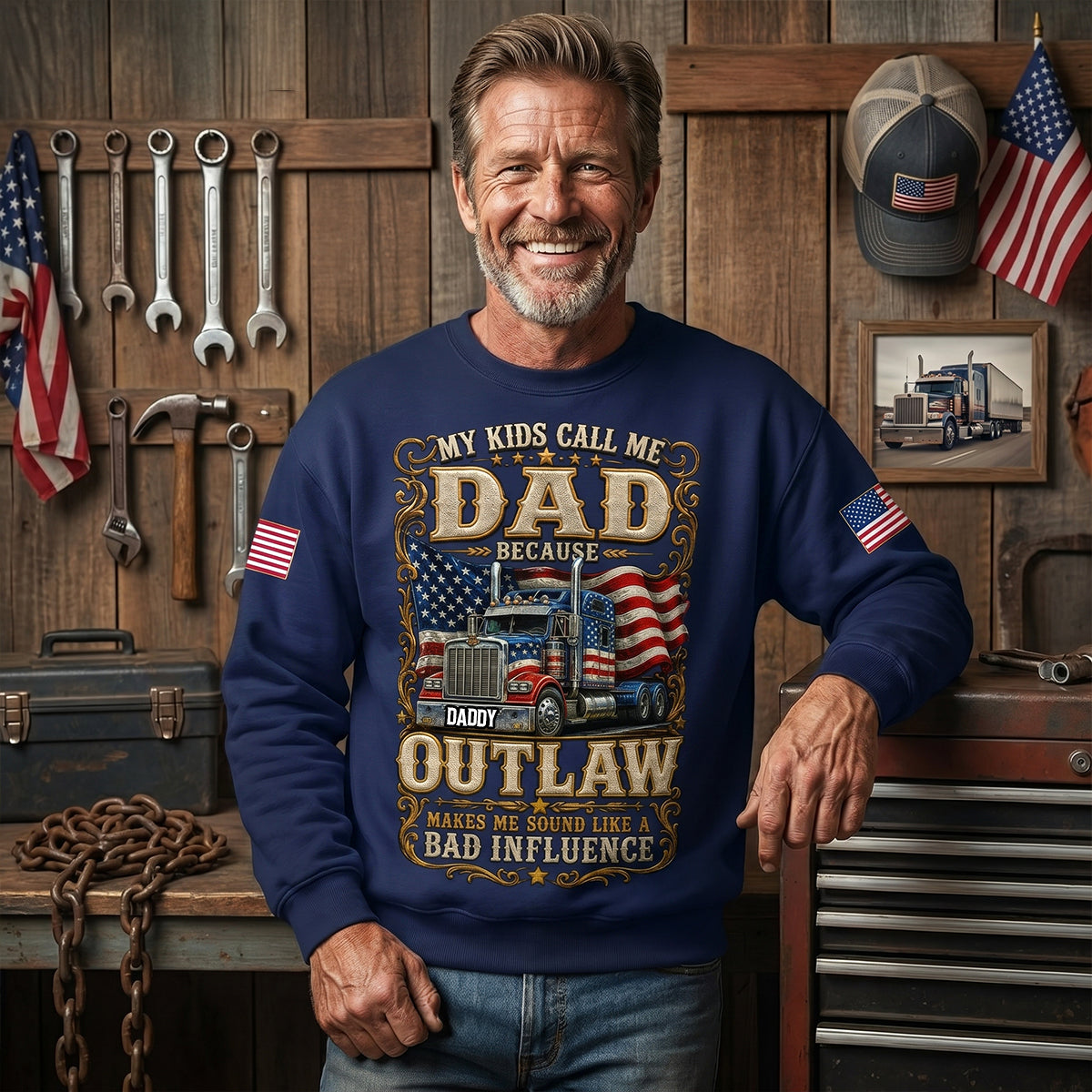 USA Dad Trucker Shirt - Personalized Gifts For Fathers 01PADH190526-Homacus