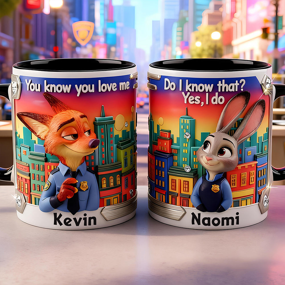 Couple Coffee Accent Mug - Personalized Gifts For Police Couple Coffee Mug 05KIDT160126-Homacus