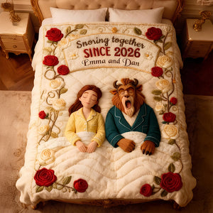 Snoring Together Blanket - Personalized Gifts For Couple 03todt210126-Homacus
