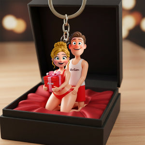 Playful Couple Acrylic Keychain - Personalized Gifts For Couples 06OHLU291125-Homacus