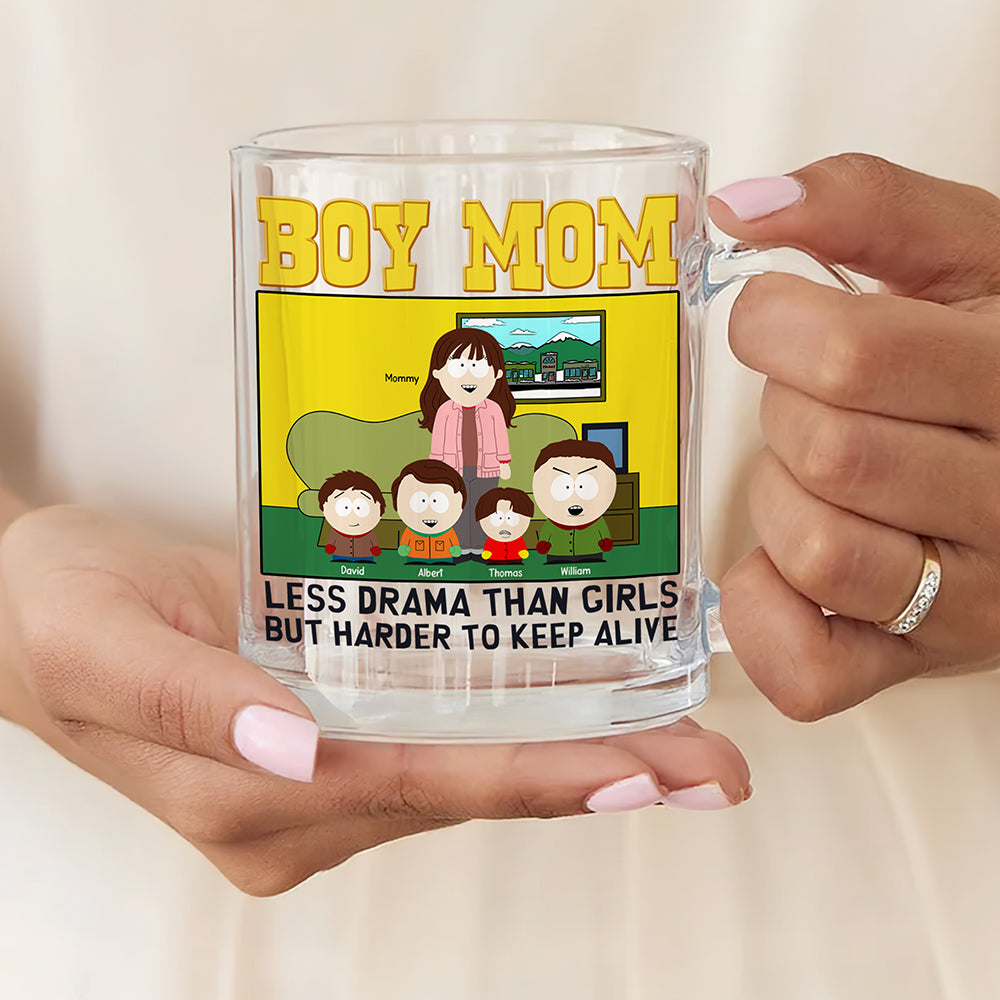 Cute Magical Mom Clear Glass Mug - Personalized Gifts For Mom 01QHQN040425-Homacus