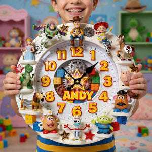 Adorable Characters Hanging Wall Clock - Personalized Gifts 02nalu140326-Homacus