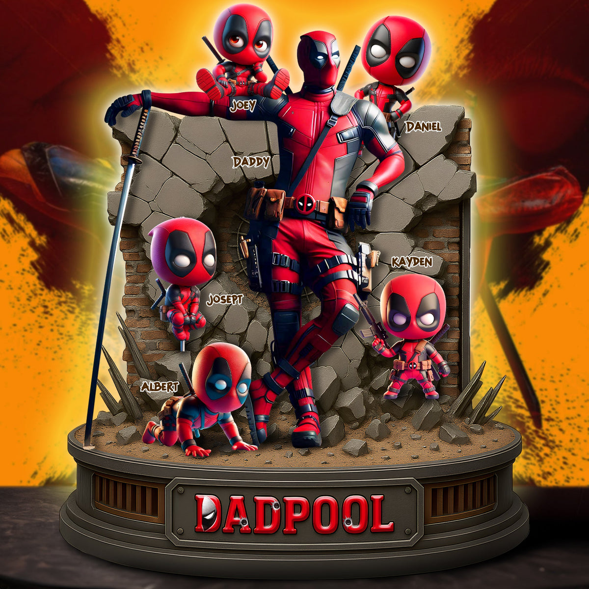 Red Warrior Dad Acrylic Plaque - Personalized Holiday Gifts For Dad 01OHLU080525-Homacus