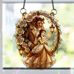 Enchanted Rose Couple Suncatcher - Personalized Gifts For Couples 01PALU031225-Homacus