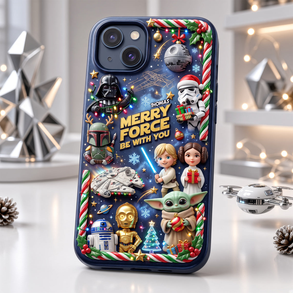 Merry Galactic Force Christmas Phone Case - Personalized Christmas Gifts 02palu201026-Homacus