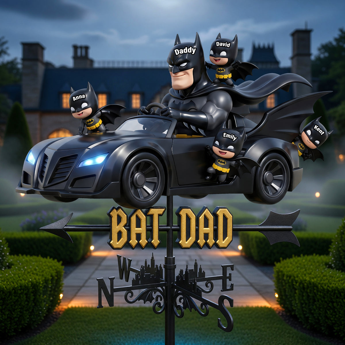Night Guardian Dad Weather Vane - Personalized Gifts For Dads 01NAQN180526-Homacus