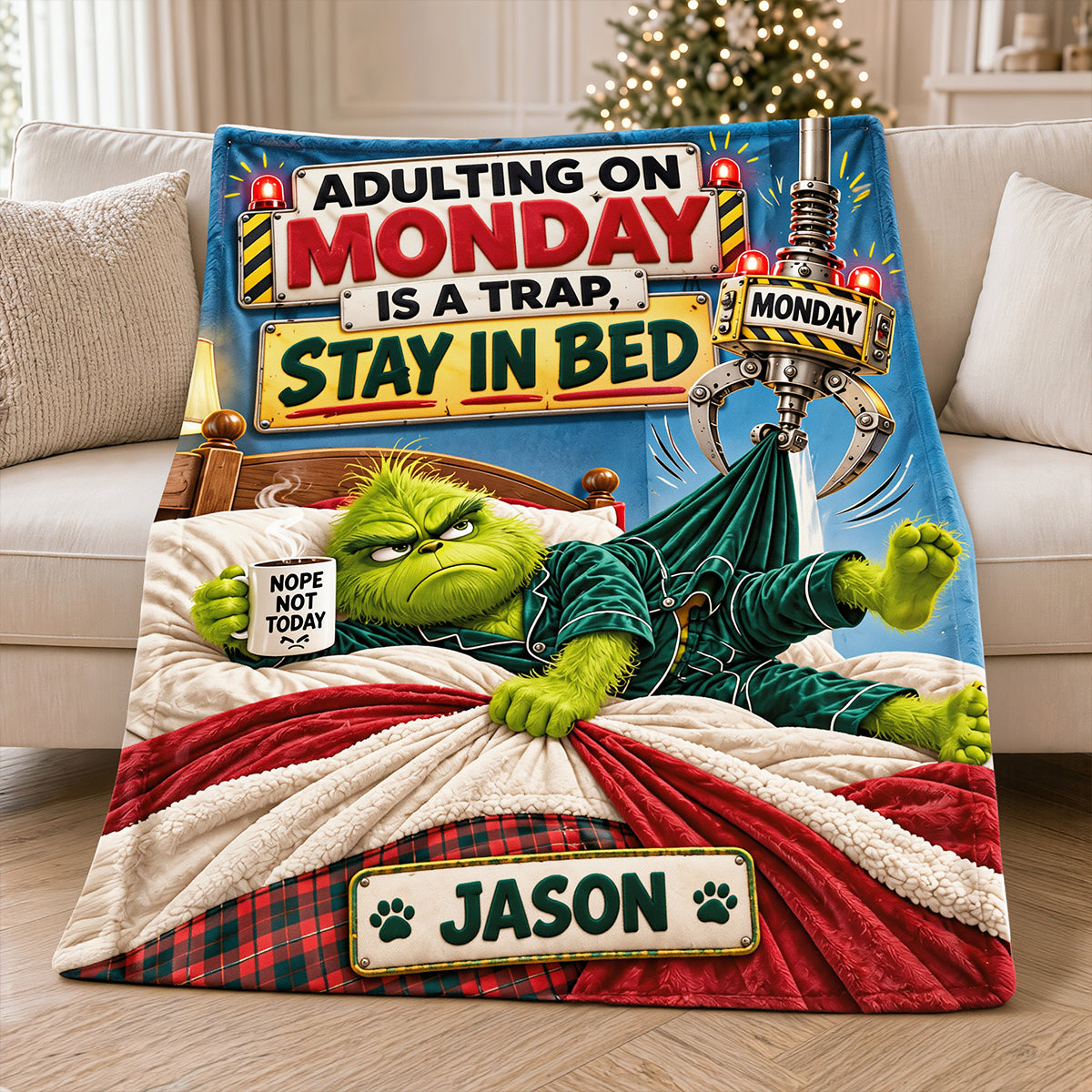 Stay In Bed Blanket - Personalized Gifts 02hatn171026-Homacus