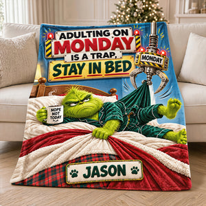 Stay In Bed Blanket - Personalized Gifts 02hatn171026-Homacus