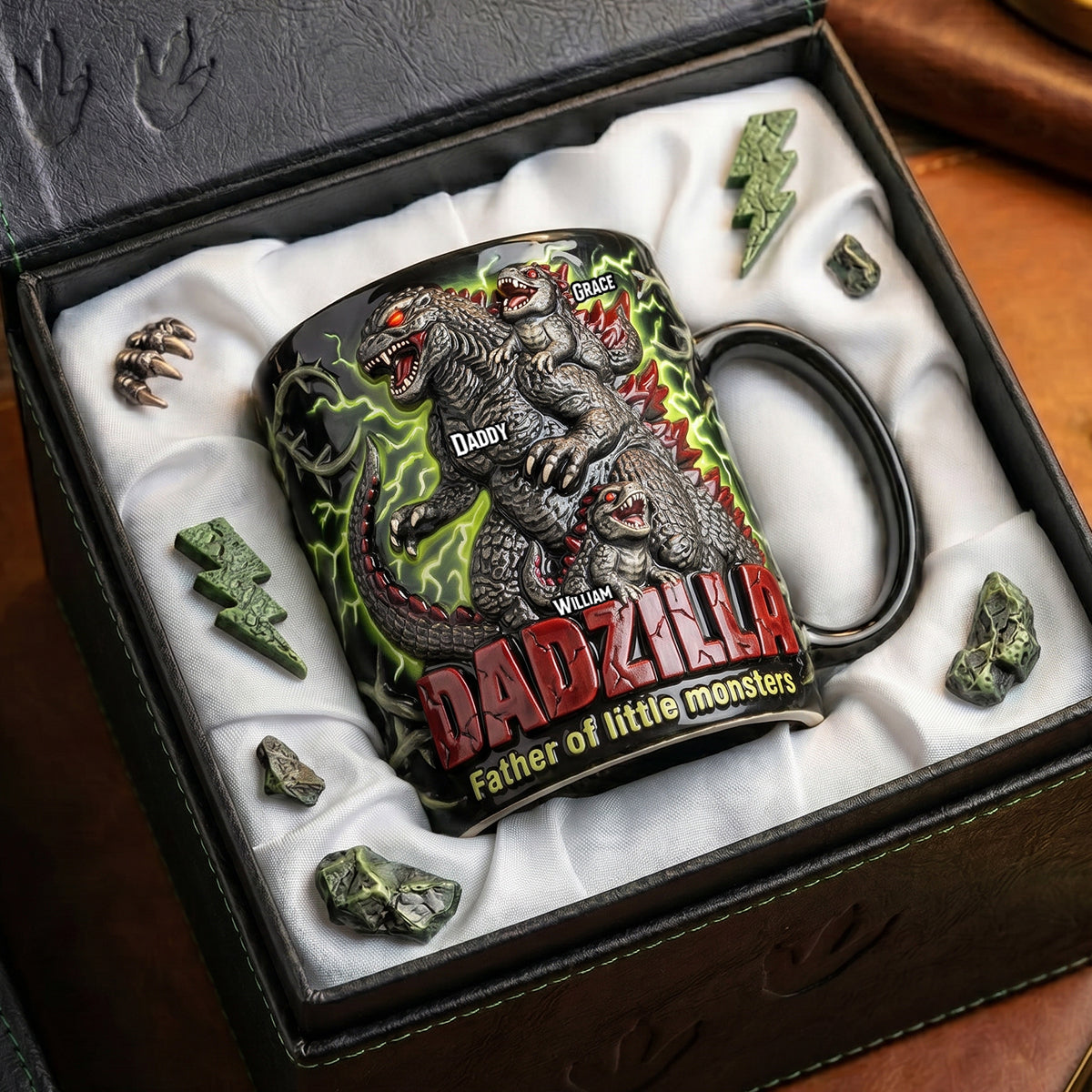Giant Creature Dad Magic Mug - Personalized Gifts For Dads 01padh230526-Homacus
