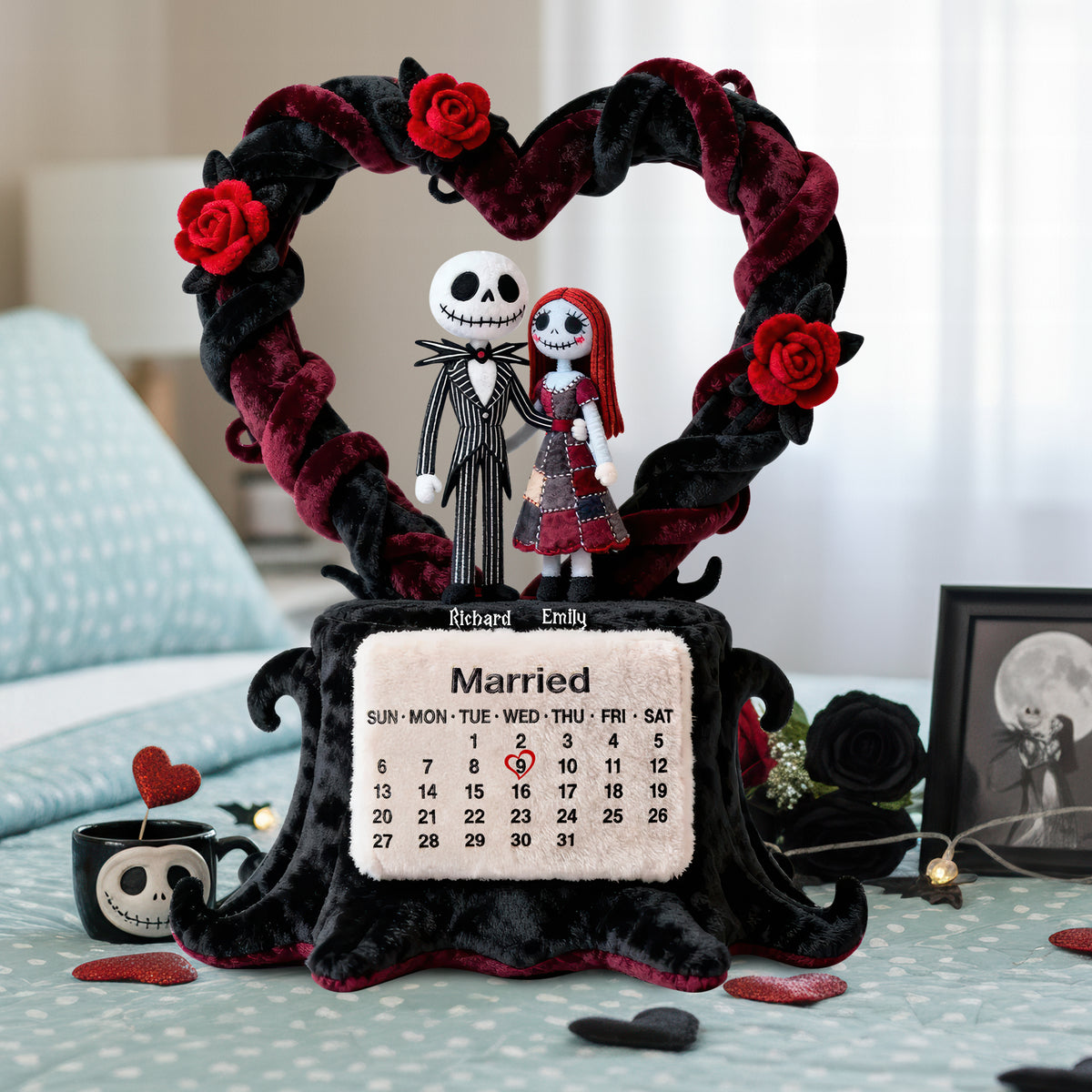 Spooky Couple Pillow - Personalized Gifts For Couple 03toqn131225-Homacus