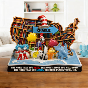 Reading Acrylic Plaque - Personalized Gifts For Book Lover Plaque 04PALU060226-Homacus
