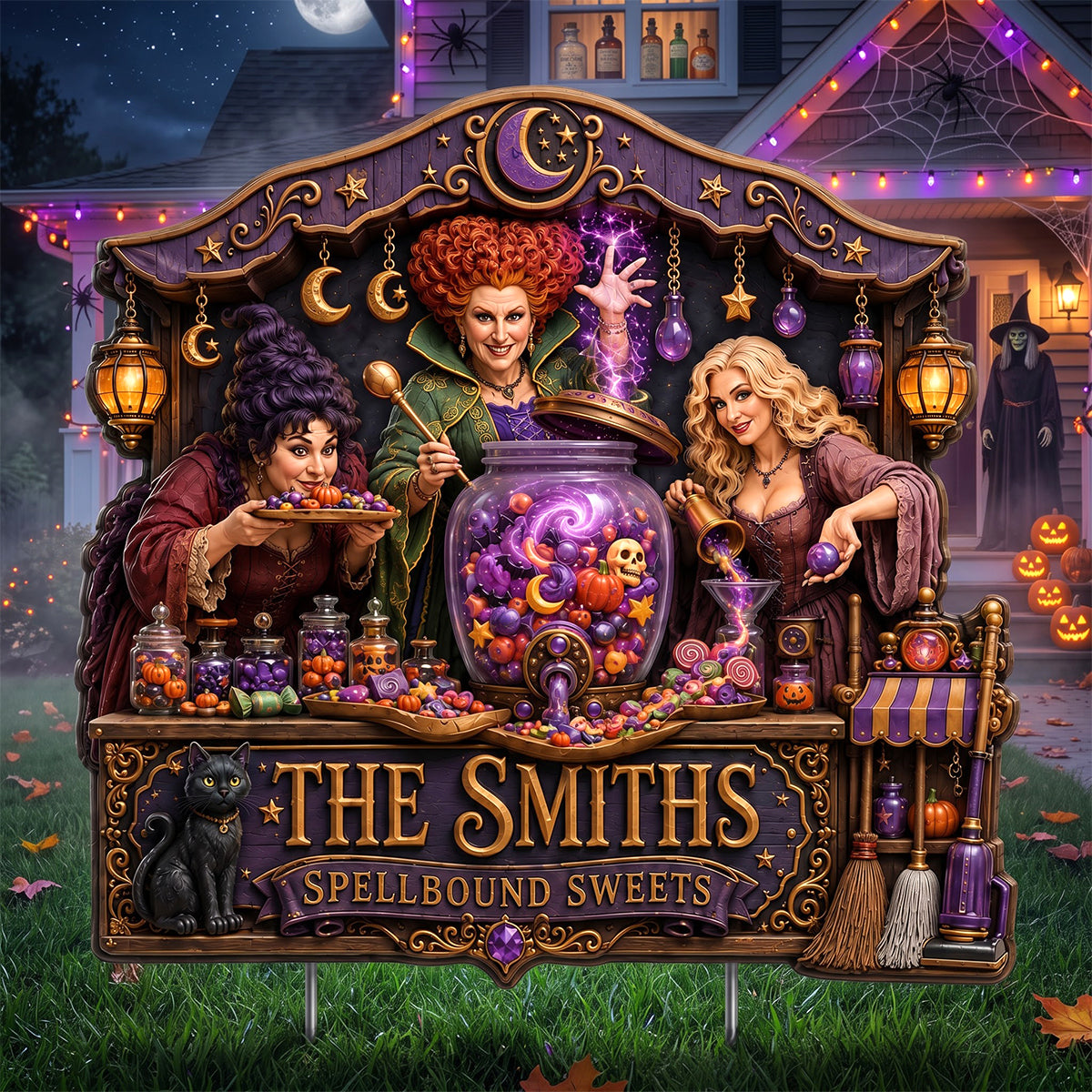 Spellbound Halloween Yard Sign - Personalized Garden Gifts 05HATN030826