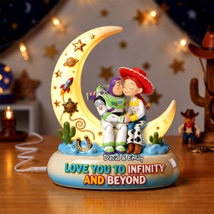 Love You To Infinity And Beyond Acrylic Light Box - Personalized Gifts For Couple 03todh260626
