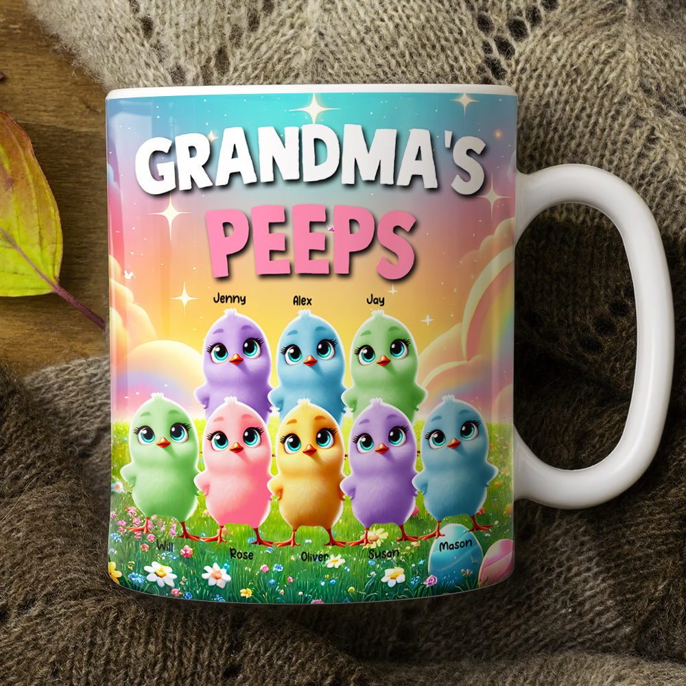Personalized Gifts For Grandma Coffee Mug, Chick Peeps 04tgmh040325 Easter Gifts-Homacus