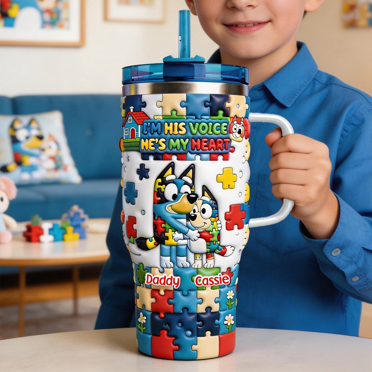 Hug Of Love Tumbler - Personalized Gifts For Autism Awareness 02TGMG120326-Homacus