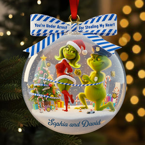 Christmas Love Under Arrest - Personalized Gifts For Couple Ornament 06TGDT300925-Homacus