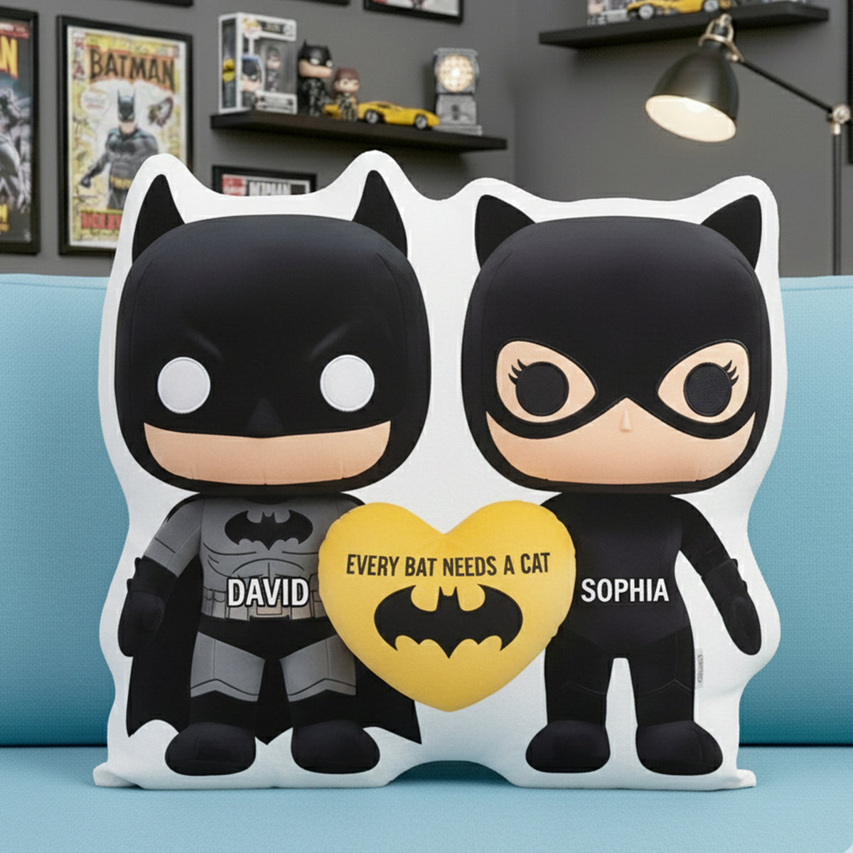 Shadow Couples Shaped Pillow - Personalized Gifts For Couples 05KILU171125-Homacus