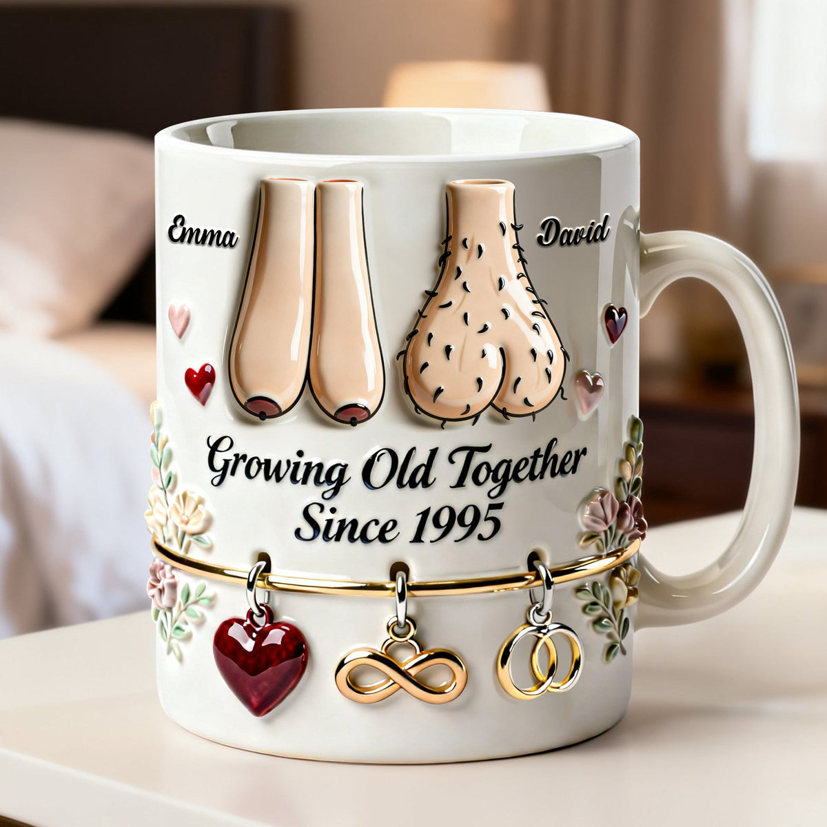 Growing Old Together Couples Coffee Mug - Personalized Gift For Couples 02NALU060126-Homacus