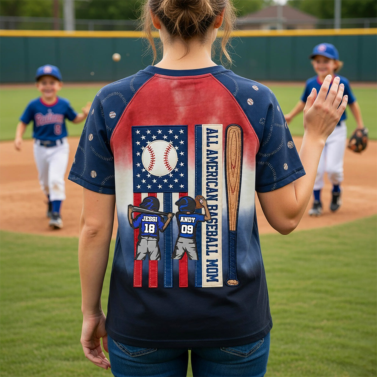 Proud American Baseball Mom 3D All-over Shirt - Personalized Gifts For Moms 01qhmg090326-Homacus