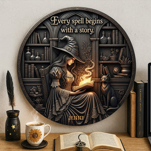 Spooky Metal Sign Personalized Gifts For Witch Lovers 02pgtn180725-Homacus