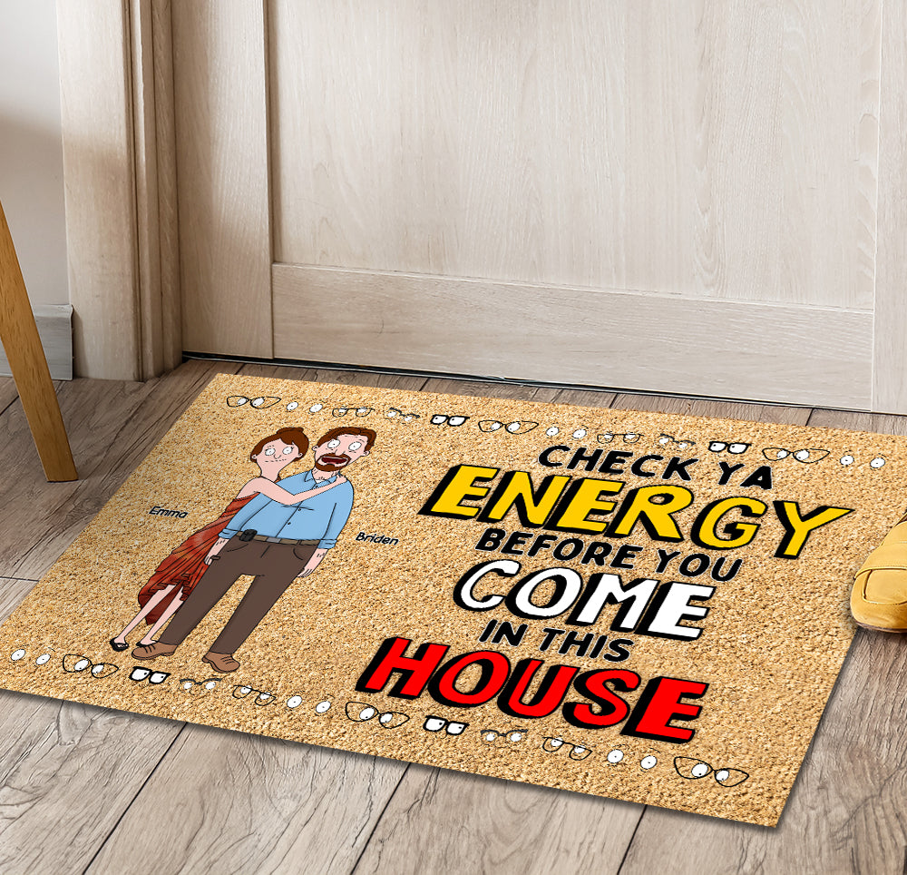Personalized Gifts For Couple Doormat Funny Hugging Couple 03OHLU110225HG-Homacus