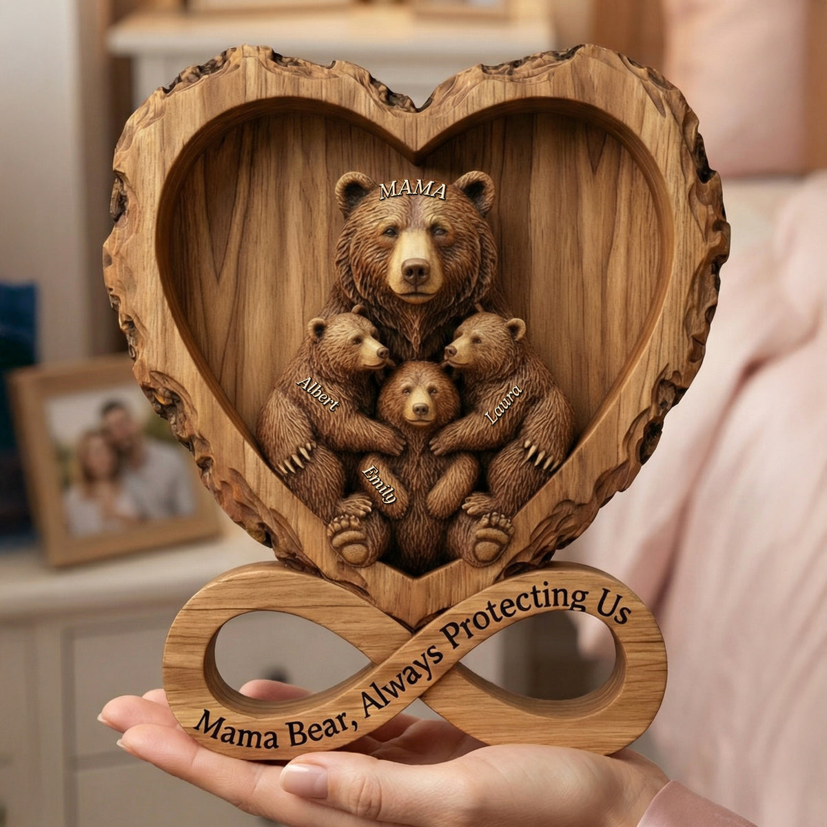 Mama Bear Acrylic Plaque - Personalized Gifts For Mother 07hyqn300126-Homacus