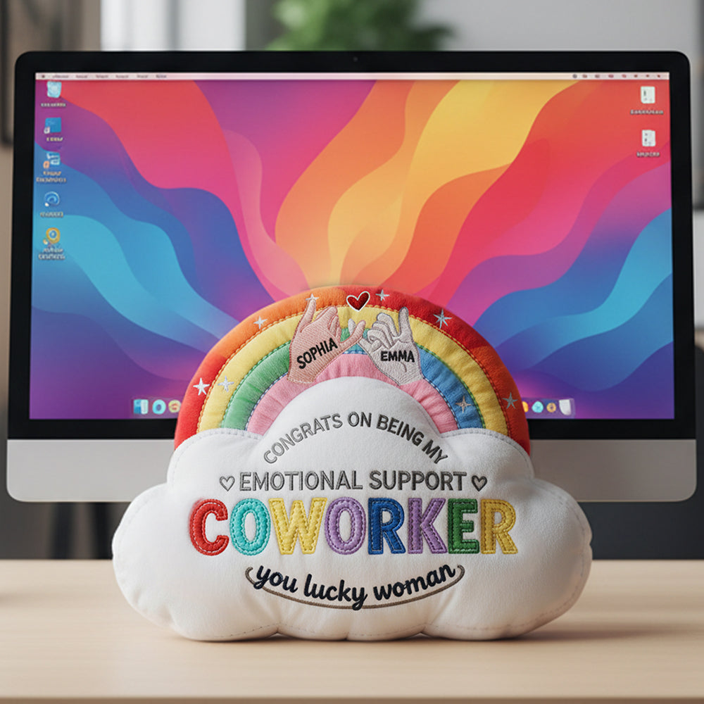 Emotional Support Coworker Custom Shape Pillow, Personalized Gifts For Colleague 02qhta171125-Homacus