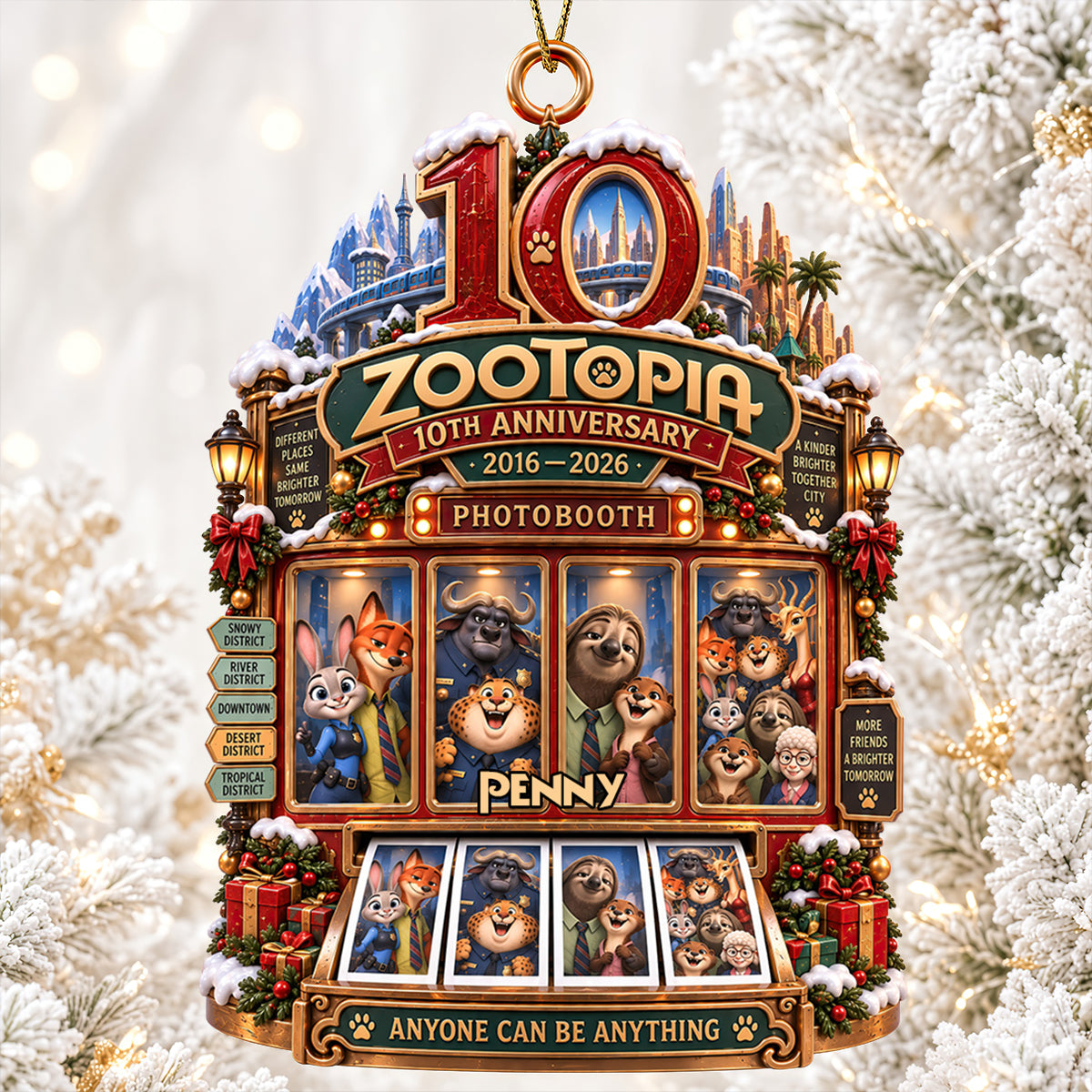 10th Anniversary Acrylic Ornament - Personalized Christmas Gifts 02hadt210926