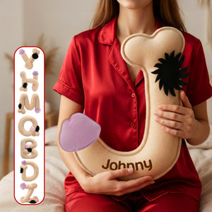 Naughty Initial Letter Custom Shaped Pillow - Personalized Gifts 01humg271225-Homacus