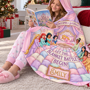 Let The Blanket Battle Begin! Lovely Fairy Tale Princesses Blanket - Personalized Christmas Gifts For Kids 04haqn191026-Homacus