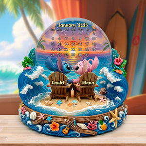 Cartoon Beach Couple Acrylic Plaque Personalized Gifts 02tolu260625-Homacus