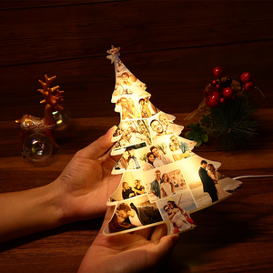 Custom Photo Gifts For Family Christmas Tree Shaped Light 41acxx280824-Homacus