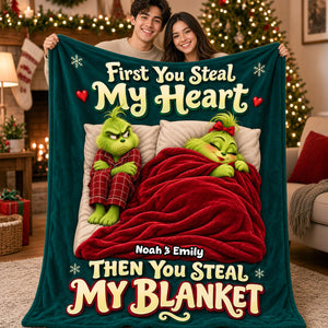 Love Stealer Couple Blanket, Personalized Christmas Gifts For Couple 03qhdh121026-Homacus