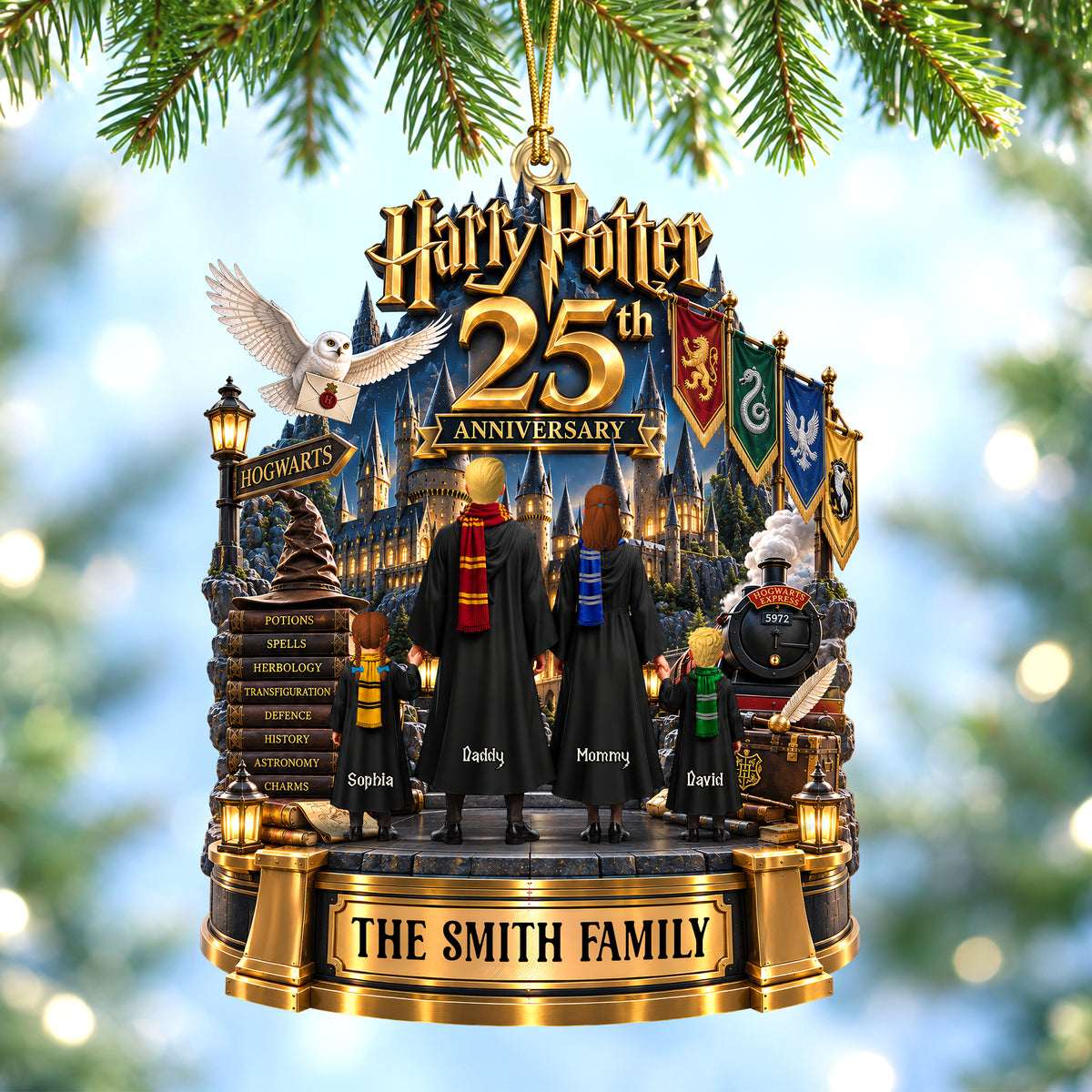 25th Anniversary Mystical Family Journey Ornament - Personalized Gift For Family 01OHQN051026-Homacus