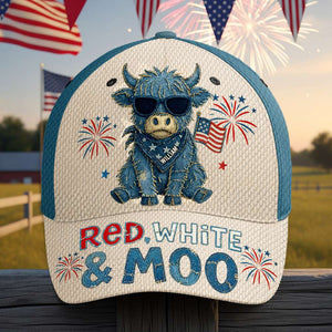Freedom Highland Cow Classic Cap Personalized 4th of July Gifts 03NADT030625-Homacus