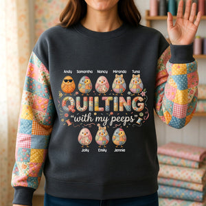Quilting With My Peeps - Personalized Easter Gifts For Grandma Shirt 01pamg200326-Homacus
