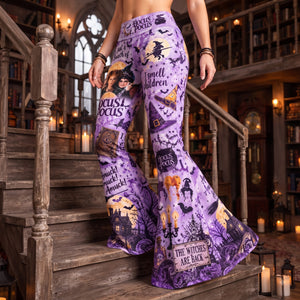 Badass Witch Flare Leggings, Personalized Gifts For Witch Lovers 02qhlu300726-Homacus