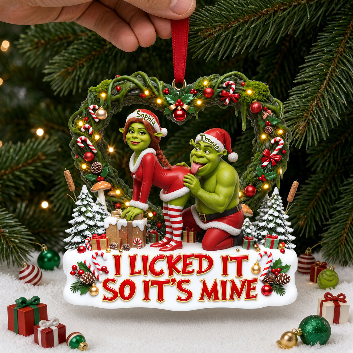 Playful Couple Acrylic Ornament - Personalized Gifts For Couple 04tylu140926