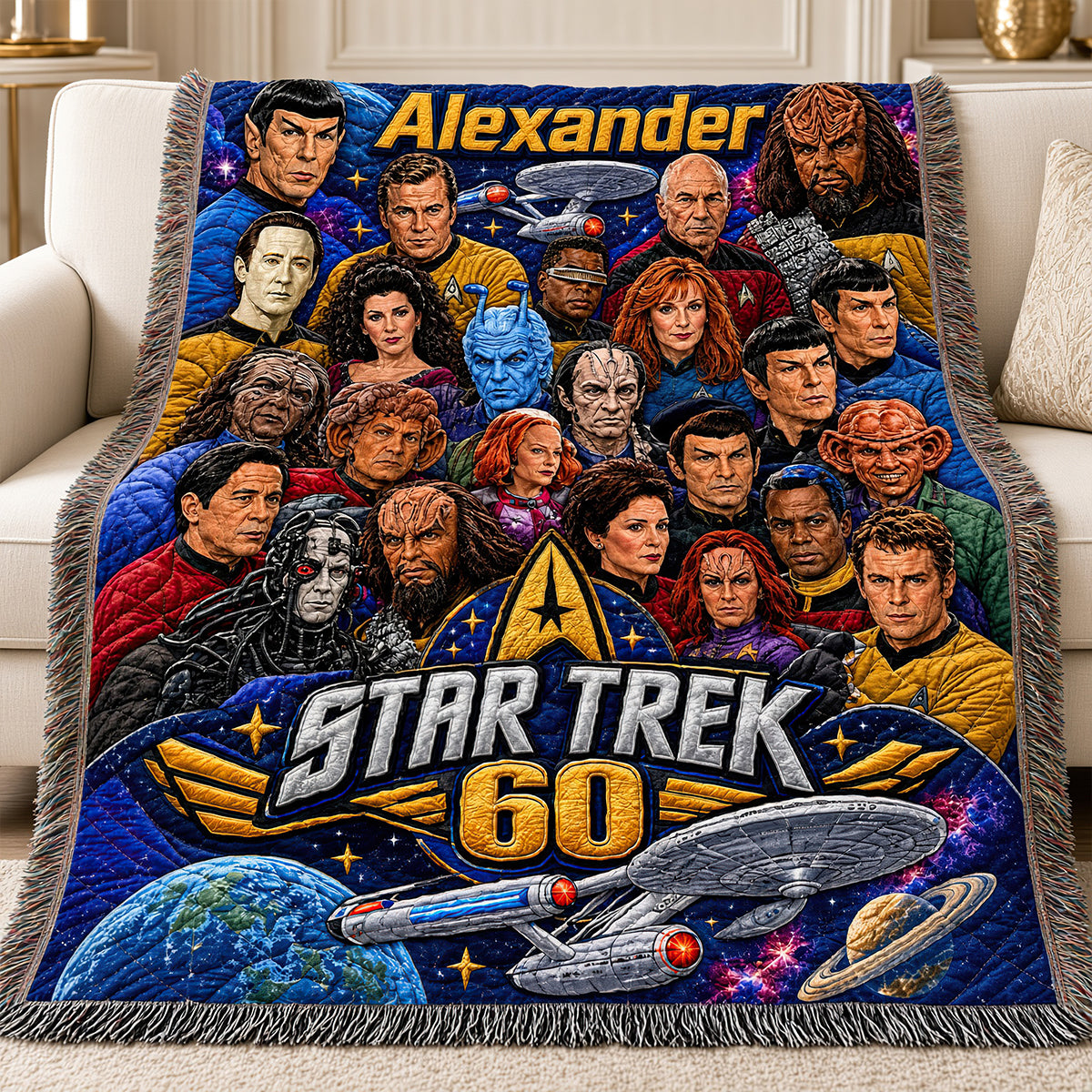 60th Anniversary Blanket - Personalized Gifts For Christmas Woven Blanket 04HUDT021026-Homacus