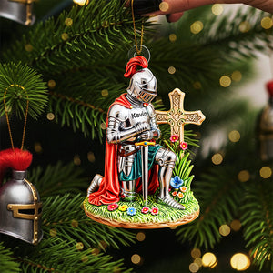 Kneeing Knight Ornament - Personalized Gifts For Christians 05huta300825-Homacus