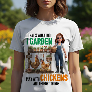 Garden Chicken Girl Shirt Personalized Gifts For Chicken Lovers 02NADT050725-Homacus