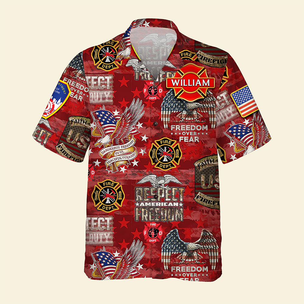 Firefighter Pride Hawaiian Shirt - Personalized Gifts For Firefighter 03huqn180625-Homacus